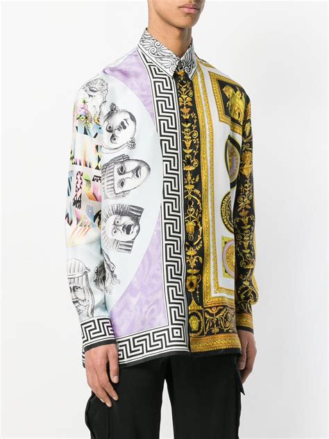 versace medusa silk shirt|Versace Medusa shirt men's uk.